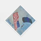 Serviette En Papier Drapeau américain Sky Diving (Coin)