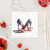 Serviette En Papier Drapeau américain talons hauts (En situation)