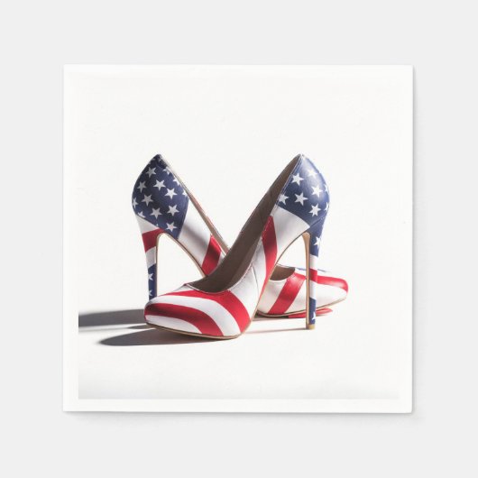 Serviette En Papier Drapeau américain talons hauts (Devant)