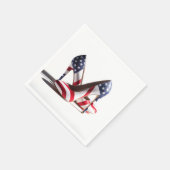 Serviette En Papier Drapeau américain talons hauts (Coin)