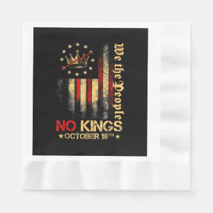 Serviette En Papier Drapeau américain vintage No Kings America 1776 18