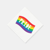 Serviette En Papier Drapeau arc-en-ciel (Coin)