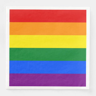 Serviette En Papier Drapeau arc-en-ciel