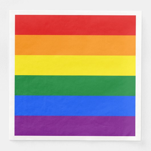 Serviette En Papier Drapeau arc-en-ciel (Devant)