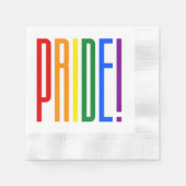 Serviette En Papier Drapeau arc-en-ciel de la fierté LGBT Typographie  (Devant)