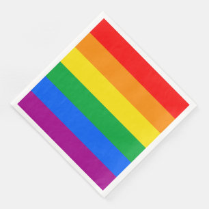 Serviette En Papier Drapeau arc-en-ciel de la fierté LGBTQ+