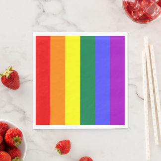 Serviette En Papier Drapeau arc-en-ciel gay pride