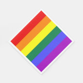 Serviette En Papier Drapeau arc-en-ciel gay pride (Coin)