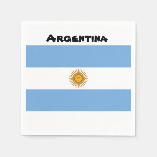 Serviette En Papier Drapeau argentin (Devant)