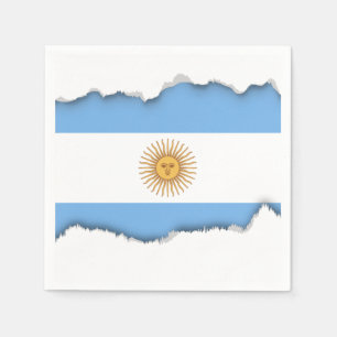 Serviette En Papier Drapeau argentin traditionnel