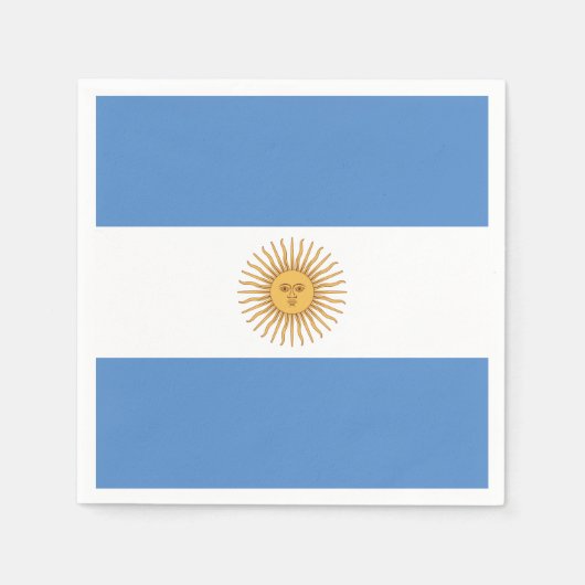 Serviette En Papier Drapeau Argentine (Devant)