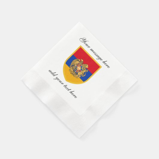 Serviette En Papier Drapeau Arménie (Coin)