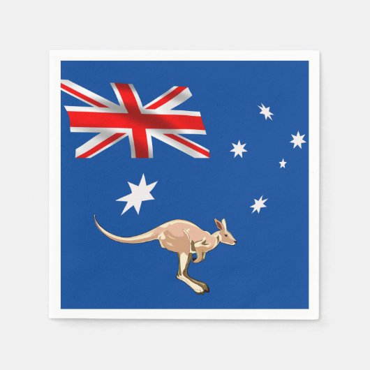 Serviette En Papier Drapeau australien (Devant)