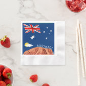 Serviette En Papier Drapeau australien      (En situation)