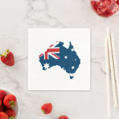 Serviette En Papier Drapeau australien et carte (En situation)
