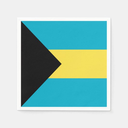 Serviette En Papier Drapeau bahaméen (Devant)