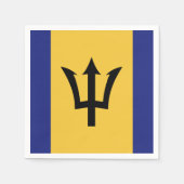 Serviette En Papier Drapeau Barbade (Devant)