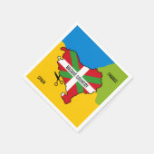Serviette En Papier Drapeau basque Ikurriña, indépendance basque, (Coin)