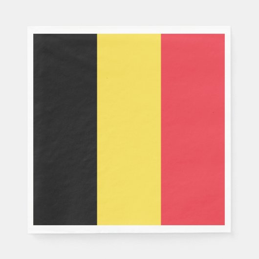 Serviette En Papier Drapeau belge (Devant)