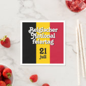 Serviette En Papier Drapeau belge allemand Belgischer (En situation)