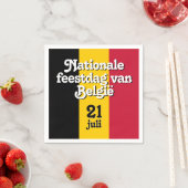 Serviette En Papier Drapeau belge néerlandais Fête nationale van Belgi (En situation)