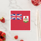 Serviette En Papier Drapeau Bermudes Papier Napkin (En situation)