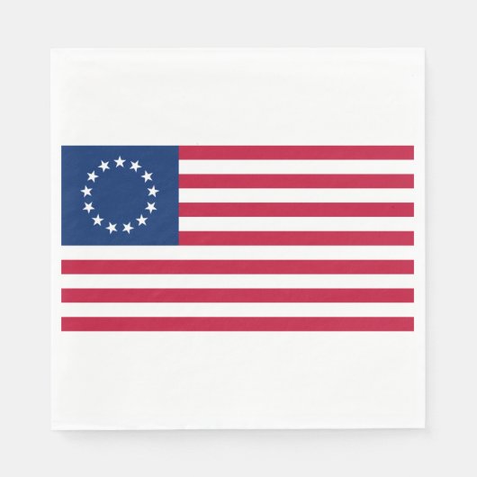 Serviette En Papier Drapeau Betsy Ross (Devant)