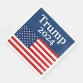 Serviette En Papier Drapeau bleu Donald Trump 2024 américain (Coin)