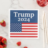 Serviette En Papier Drapeau bleu Donald Trump 2024 américain (En situation)