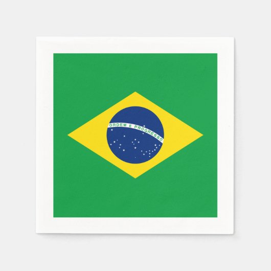 Serviette En Papier Drapeau : Brasil (Devant)