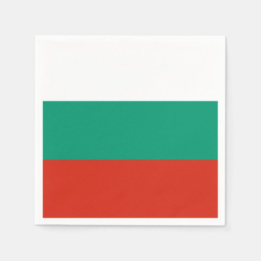 Serviette En Papier Drapeau Bulgarie (Devant)