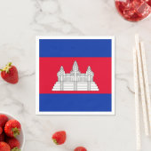 Serviette En Papier Drapeau cambodgien (En situation)