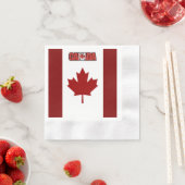 Serviette En Papier Drapeau canadien     (En situation)