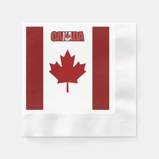 Serviette En Papier Drapeau canadien     (Devant)