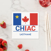 Serviette En Papier Drapeau canadien acadien de Chiac Nom (En situation)