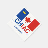 Serviette En Papier Drapeau canadien acadien de Chiac Nom (Coin)