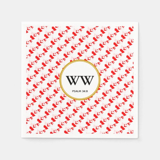 Serviette En Papier Drapeau canadien Mariage Anniversaire Fête du patr (Devant)