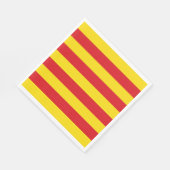 Serviette En Papier Drapeau catalan (Coin)