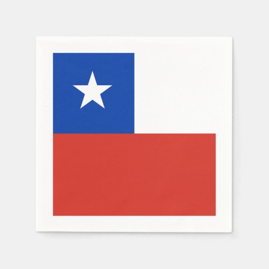 Serviette En Papier Drapeau : Chili (Devant)