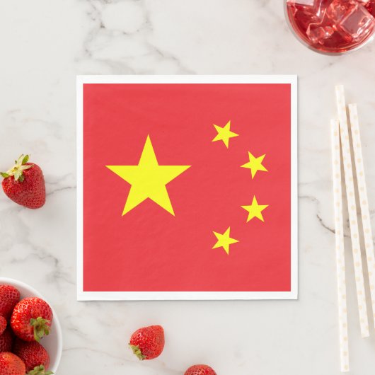 Serviette En Papier Drapeau chinois (En situation)