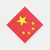Serviette En Papier Drapeau chinois (Coin)