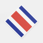 Serviette En Papier Drapeau civil du Costa Rica (Coin)