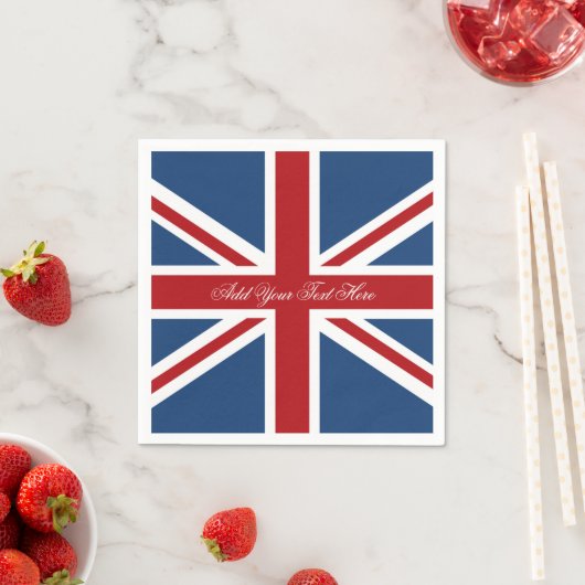 Serviette En Papier Drapeau classique Union Jack UK (En situation)