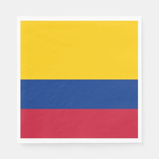 Serviette En Papier Drapeau Colombie (Devant)