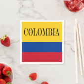 Serviette En Papier Drapeau Colombie - Bandera De Colombia (En situation)