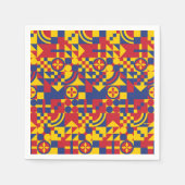 Serviette En Papier Drapeau Colombie Motif coloré (Devant)