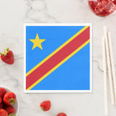 Serviette En Papier Drapeau Congo Kinshasa (En situation)