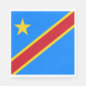 Serviette En Papier Drapeau Congo Kinshasa (Devant)