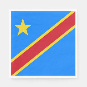 Serviette En Papier Drapeau Congo Kinshasa