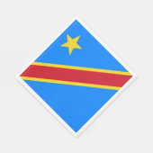Serviette En Papier Drapeau Congo Kinshasa (Coin)